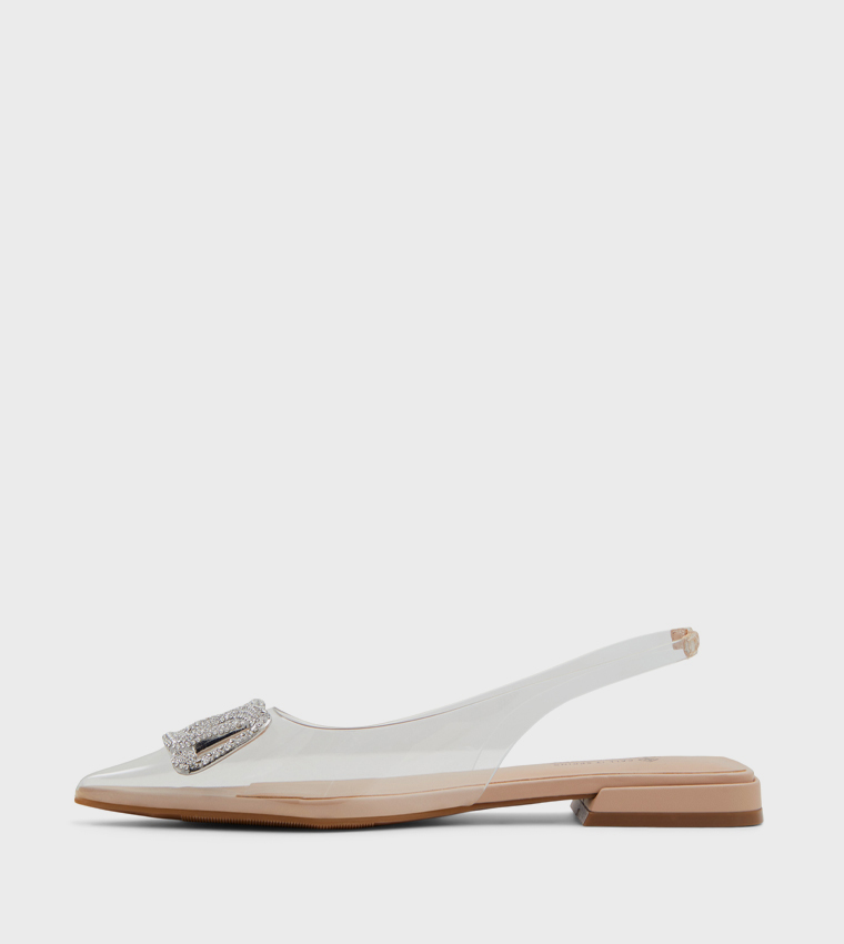 CLARISE Embellished Slingback Flat Shoes