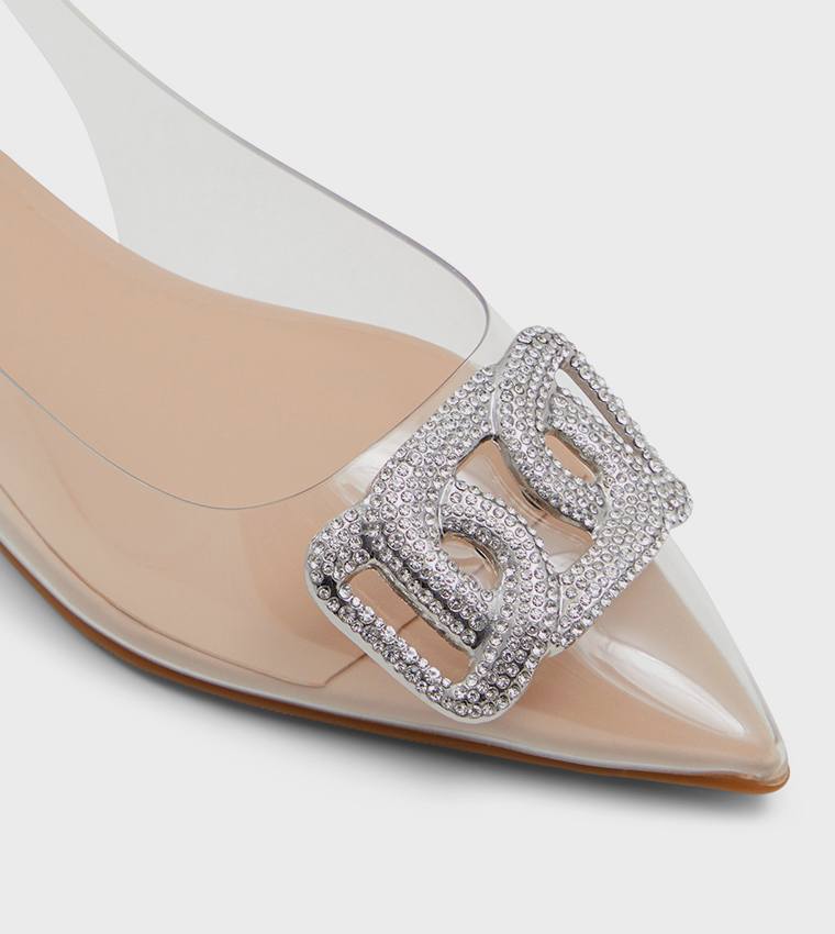 CLARISE Embellished Slingback Flat Shoes