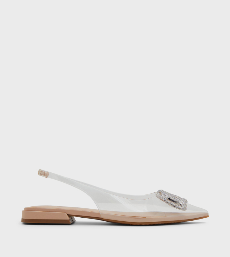 CLARISE Embellished Slingback Flat Shoes