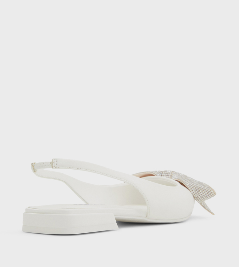 CLARISE Embellished Slingback Flat Shoes