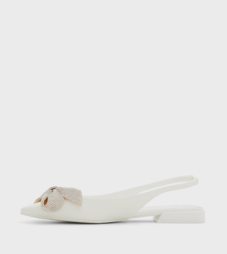 CLARISE Embellished Slingback Flat Shoes