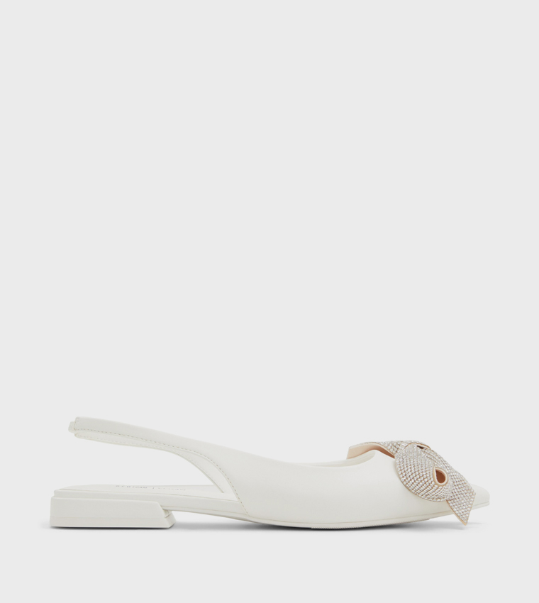CLARISE Embellished Slingback Flat Shoes