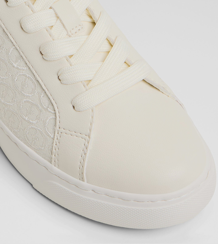 CLUBLUX Embroidered Lace Up Sneakers