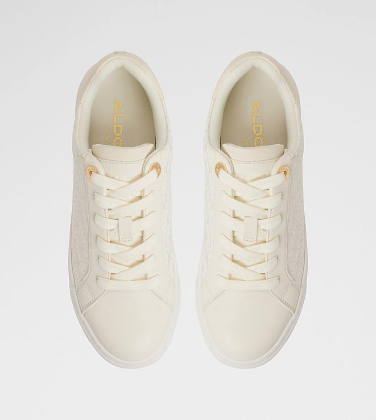 CLUBLUX Embroidered Lace Up Sneakers