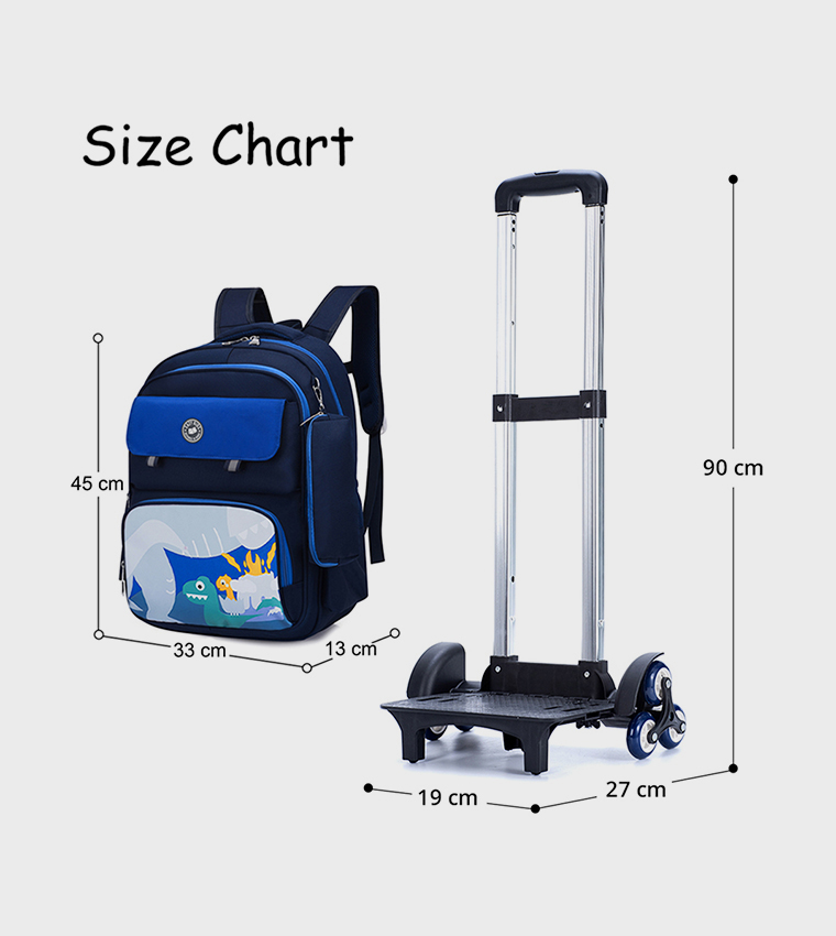 Dino Backpack with Universal Trolley and Pencil Case