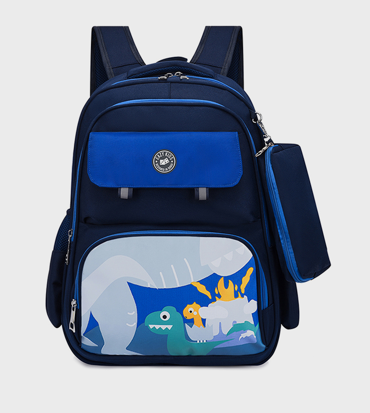 Dino Backpack with Universal Trolley and Pencil Case