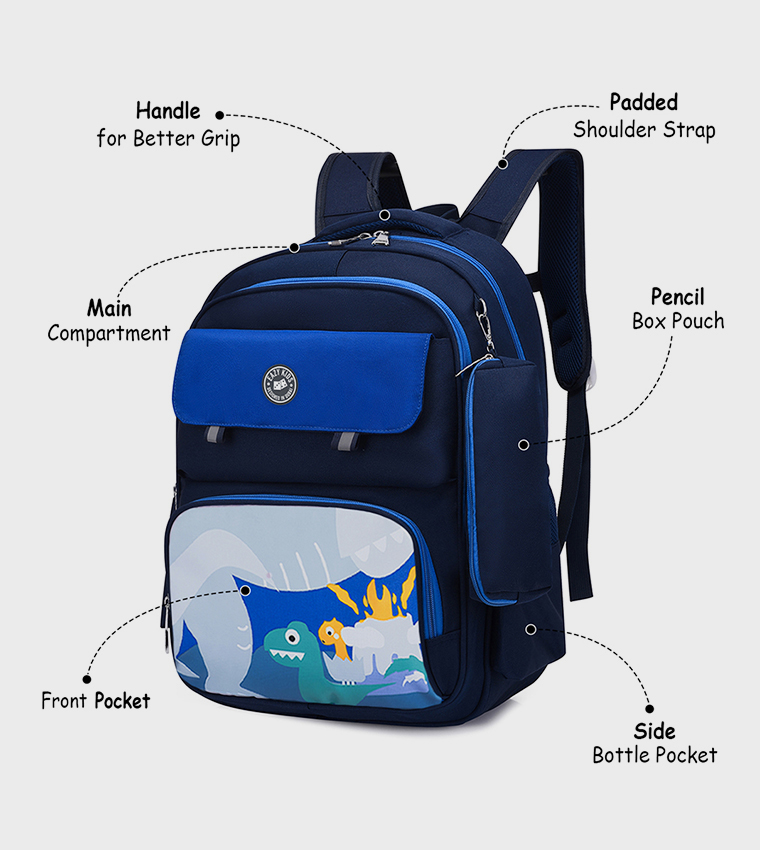 Dino Backpack with Universal Trolley and Pencil Case