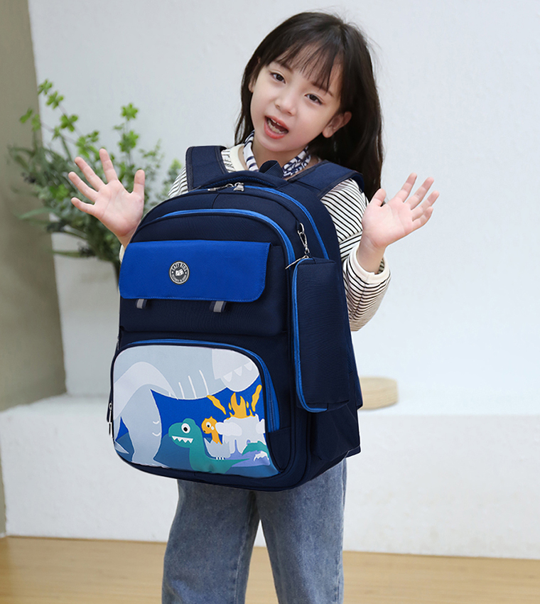Dino Backpack with Universal Trolley and Pencil Case