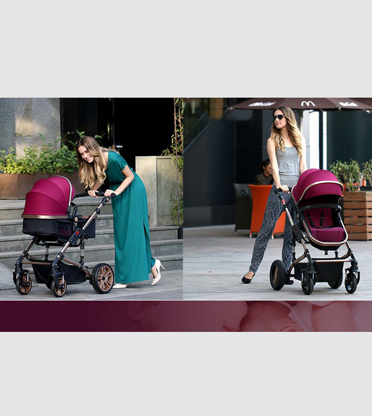 3-in-1 Pram Stroller + Infant Car Seat