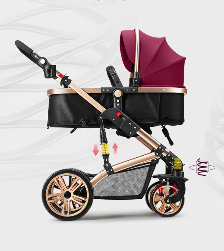 3-in-1 Pram Stroller + Infant Car Seat