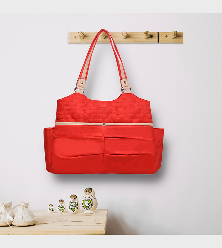 Stroller with Rocker and Diaper Tote Bag Set