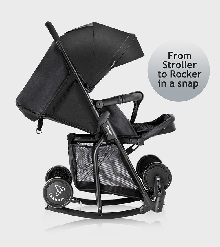 Stroller with Rocker and Diaper Tote Bag Set