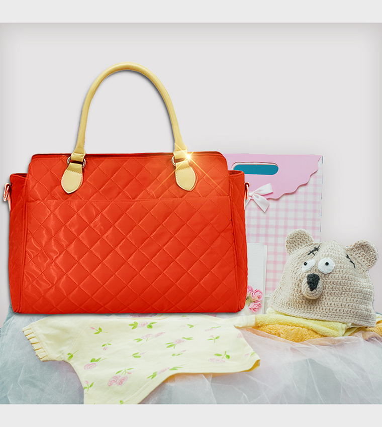 Stroller with Rocker and Diaper Tote Bag Set