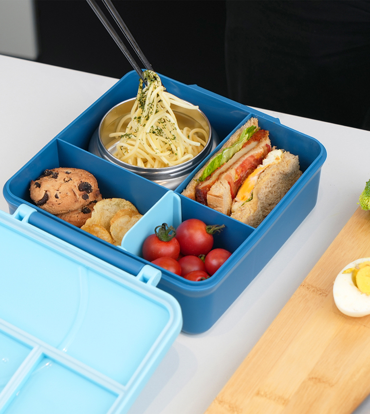 Jumbo Bento Lunch Box, Food Jar, Cutlery Set with Lunch Bag