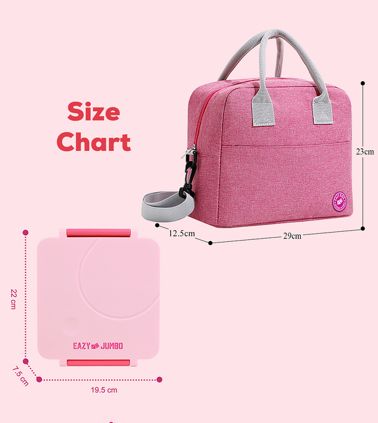 Jumbo Bento Lunch Box, Food Jar, Cutlery Set with Lunch Bag