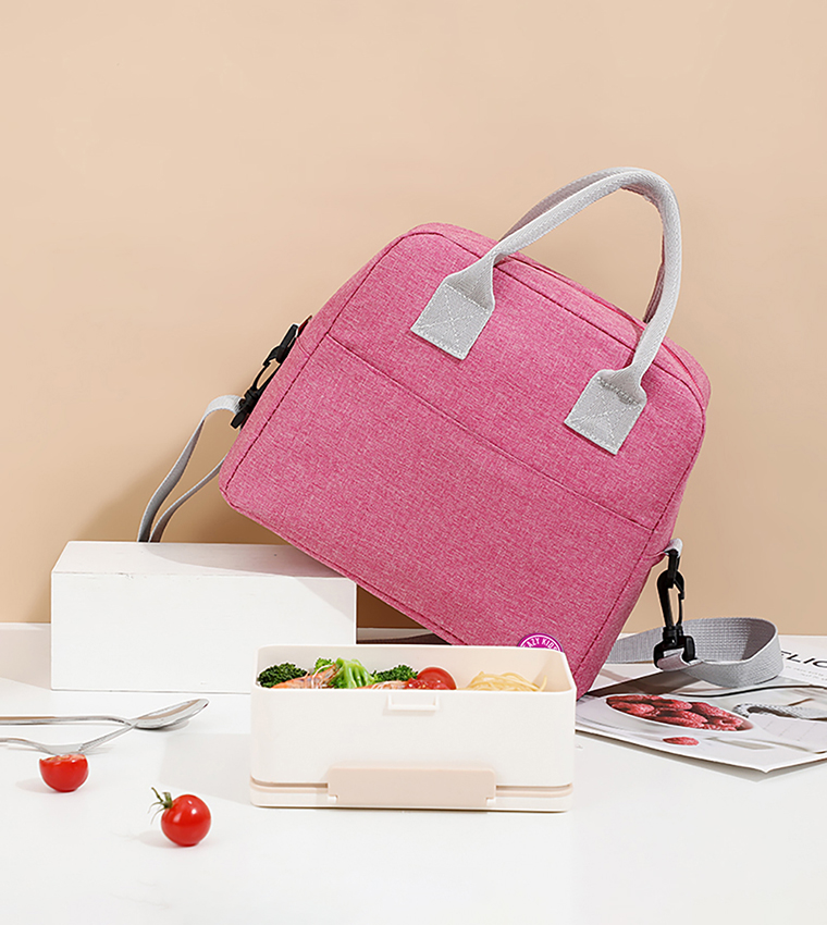 Its Girls Things Printed Bento Box with Insulated Lunch Bag and Cutter Set