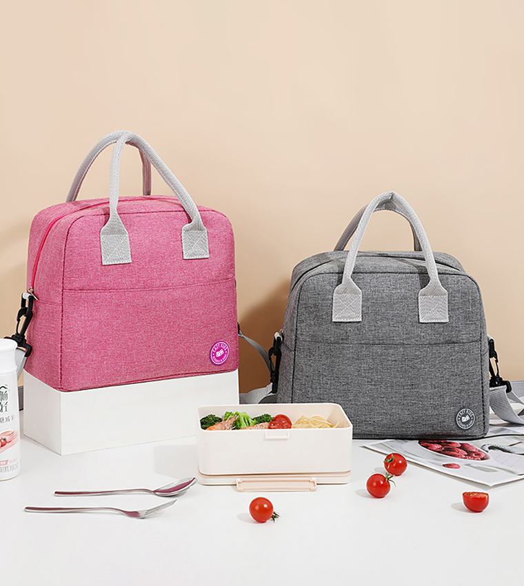 Its Girls Things Printed Bento Box with Insulated Lunch Bag and Cutter Set