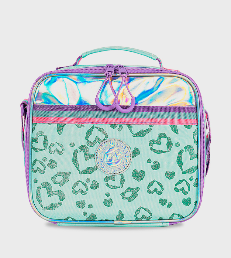 4-Piece Printed 17" 4 Wheel Trolley Backpack Set 