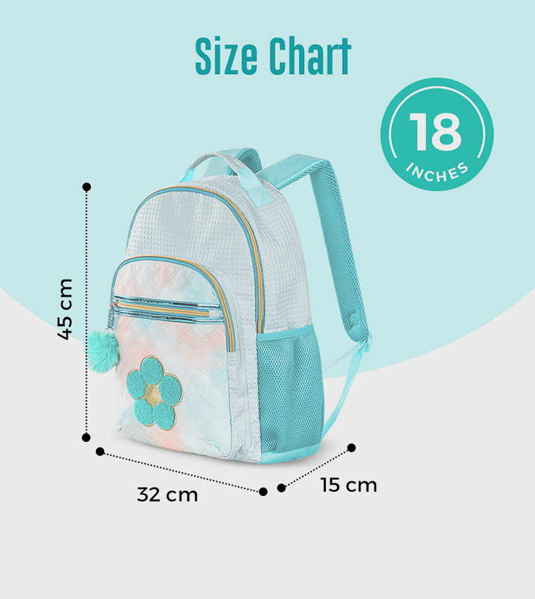 4-Piece Printed 18" 4 Wheel Trolley Backpack Set