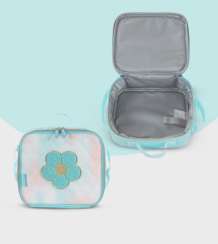 4-Piece Printed 18" 4 Wheel Trolley Backpack Set