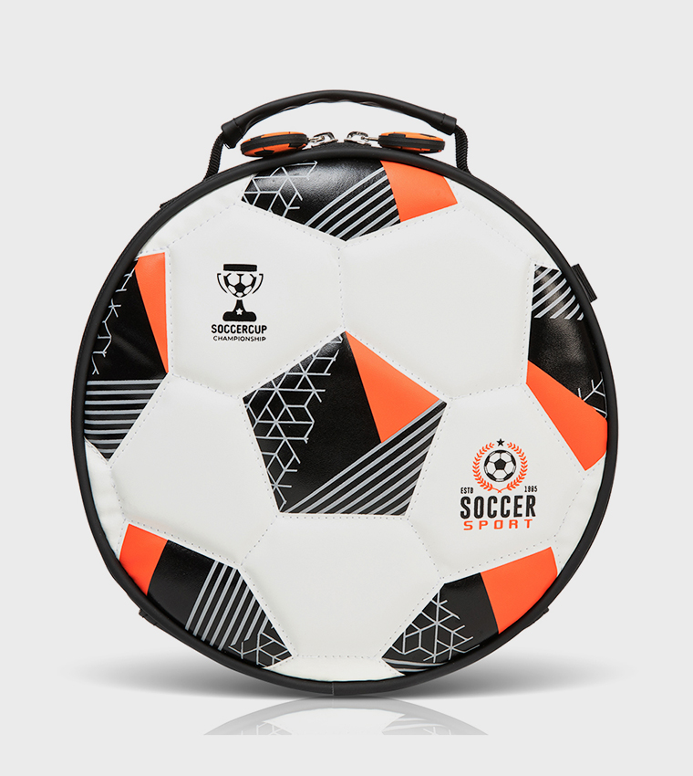 4-Piece 18" Printed Trolley School Bag Set - Football