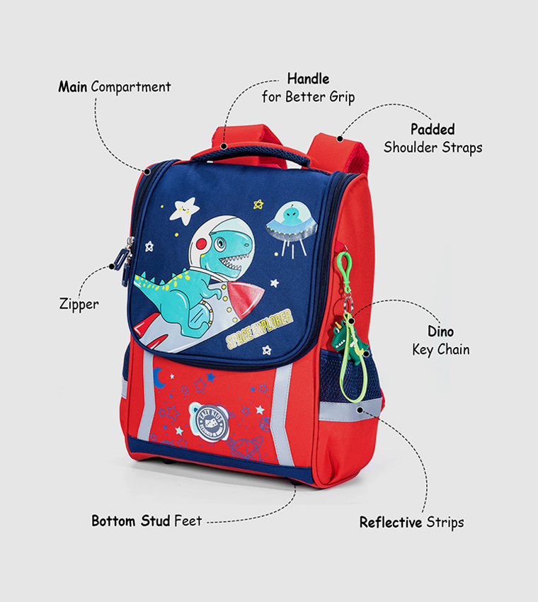 Dino in Space School Bag with Trolley