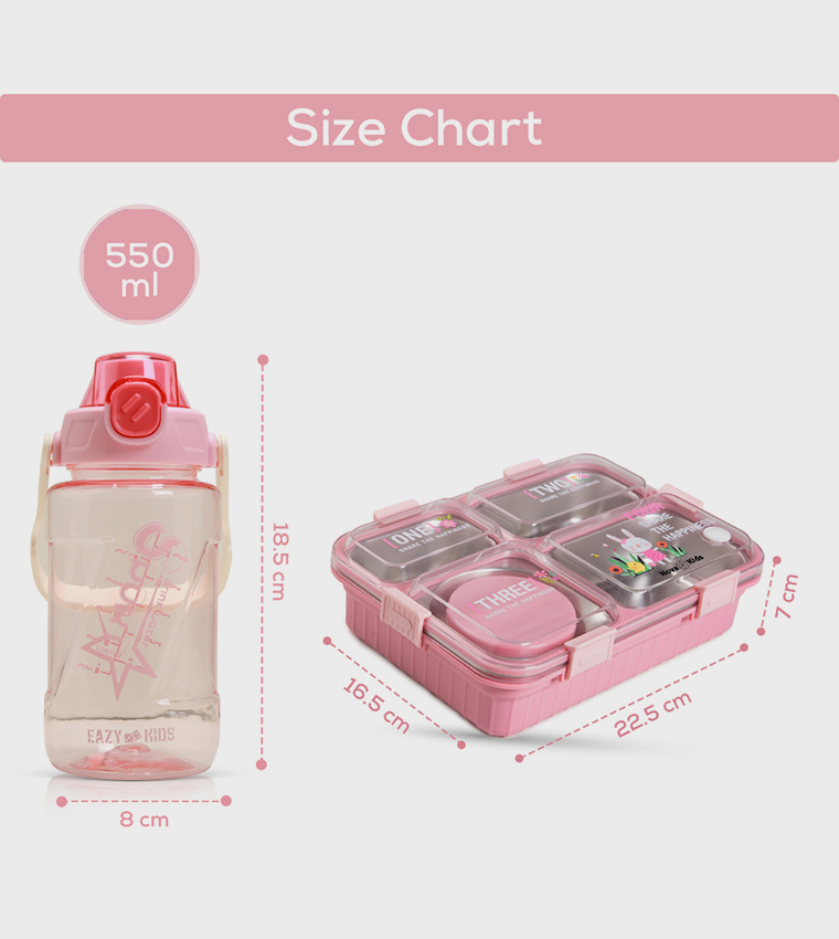 Stainless Steel 3 Compartment Bento Lunch Box Set