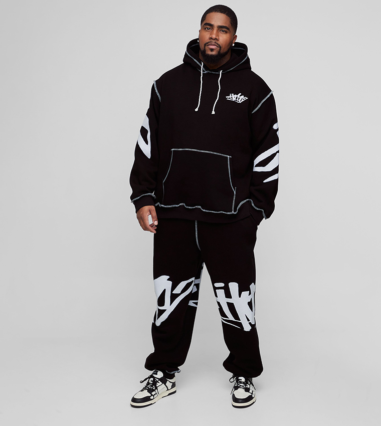 Plus & Tall Oversized Hooded Sweatsuit Set