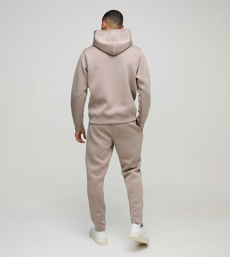 Regular Fit Bonded Scuba Hooded Tracksuit Set