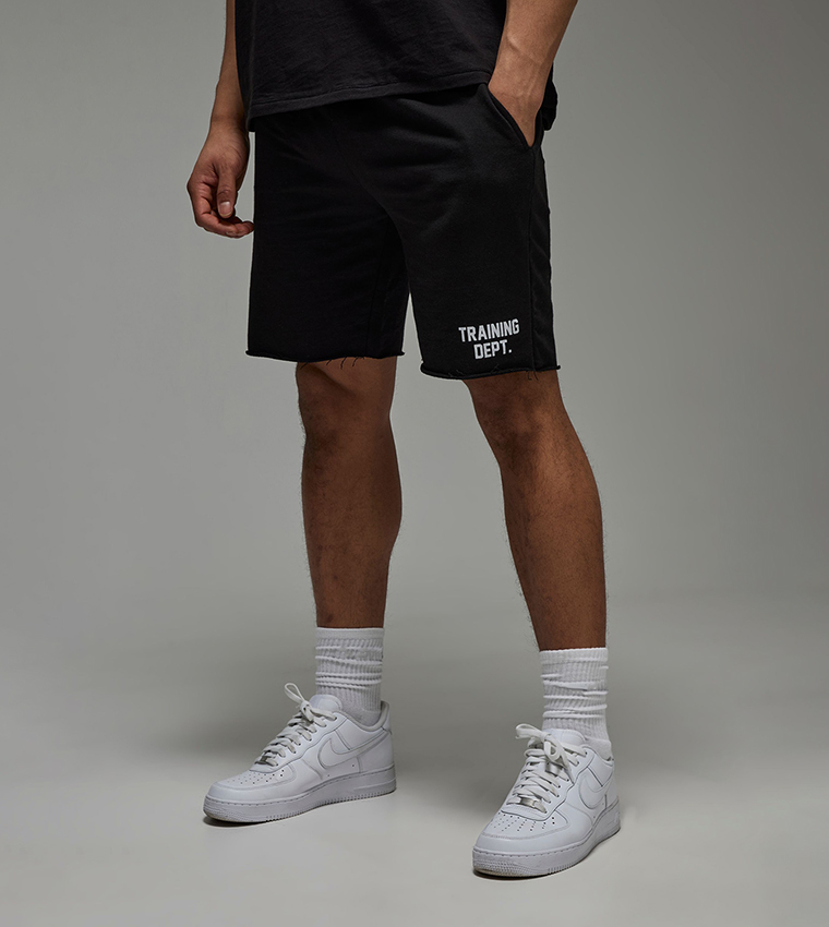 Buy BoohooMAN Active Training Loose Fit Inch Shorts In Black