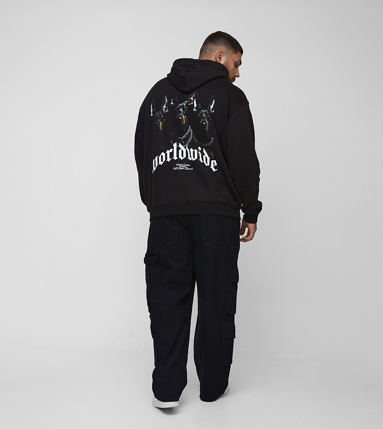 Worldwide Print Oversized Hoodie