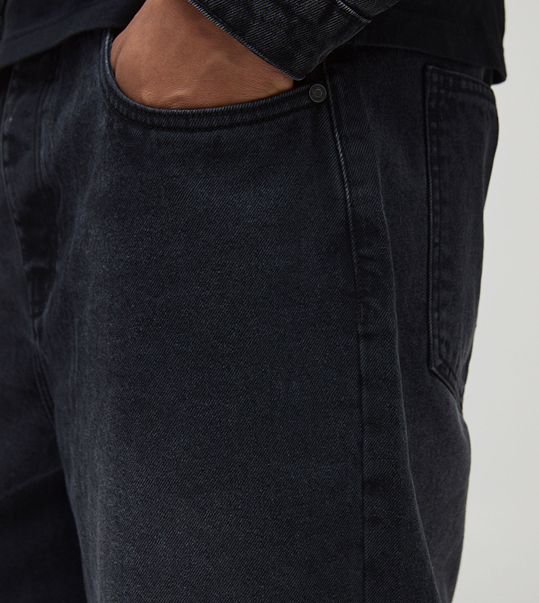 Rigid Washed Loose Fit Baggy Jeans