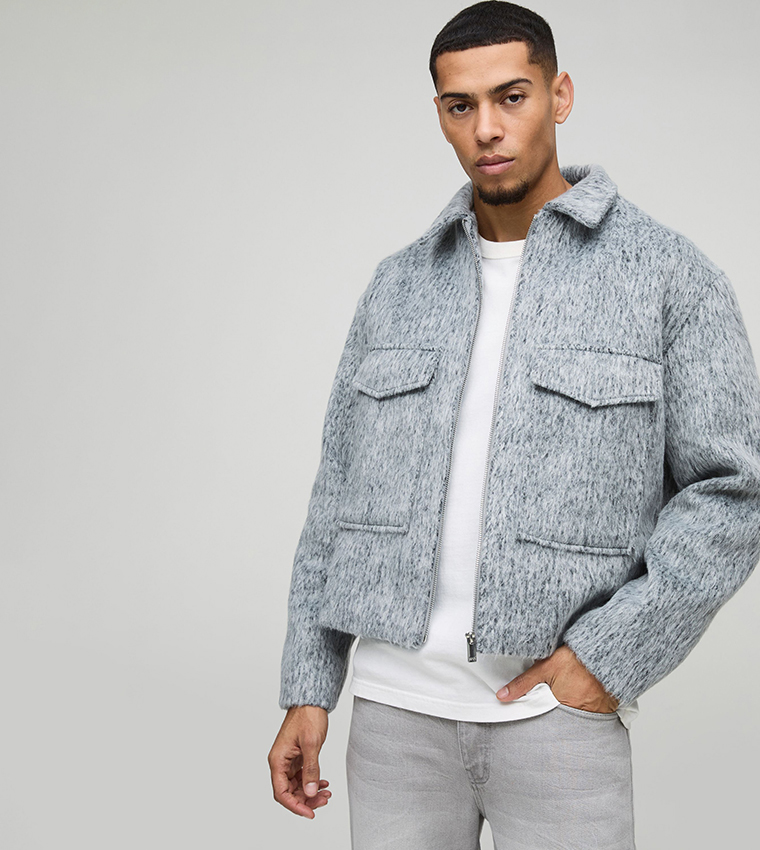 Clothing Boohooman Harrington Jacket Clothing Boohooman Utility - Main Image