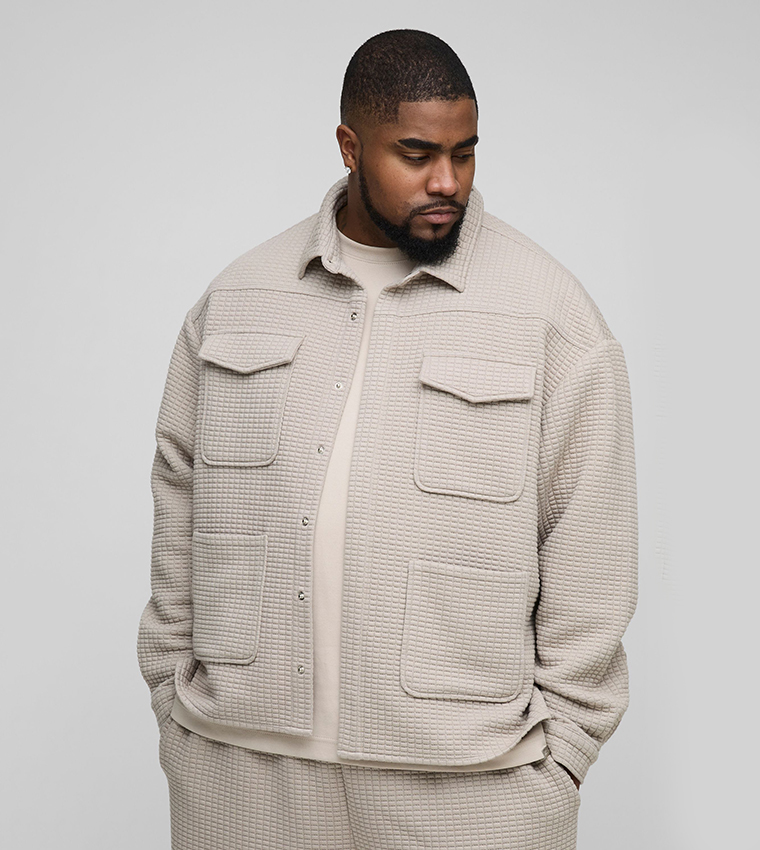 Quilted Long Sleeves Oversized Shirt