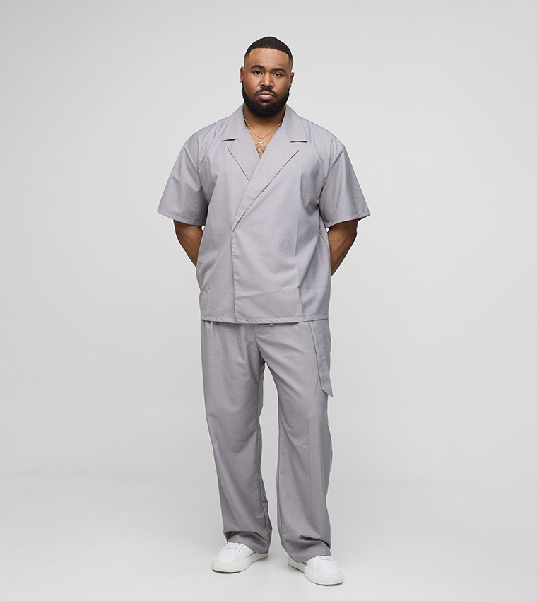 Plus & Tall Relaxed Fit Tailored Belted Pleat Trousers