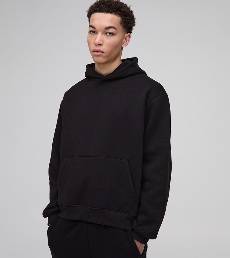 Solid Long Sleeves Oversized Hoodie
