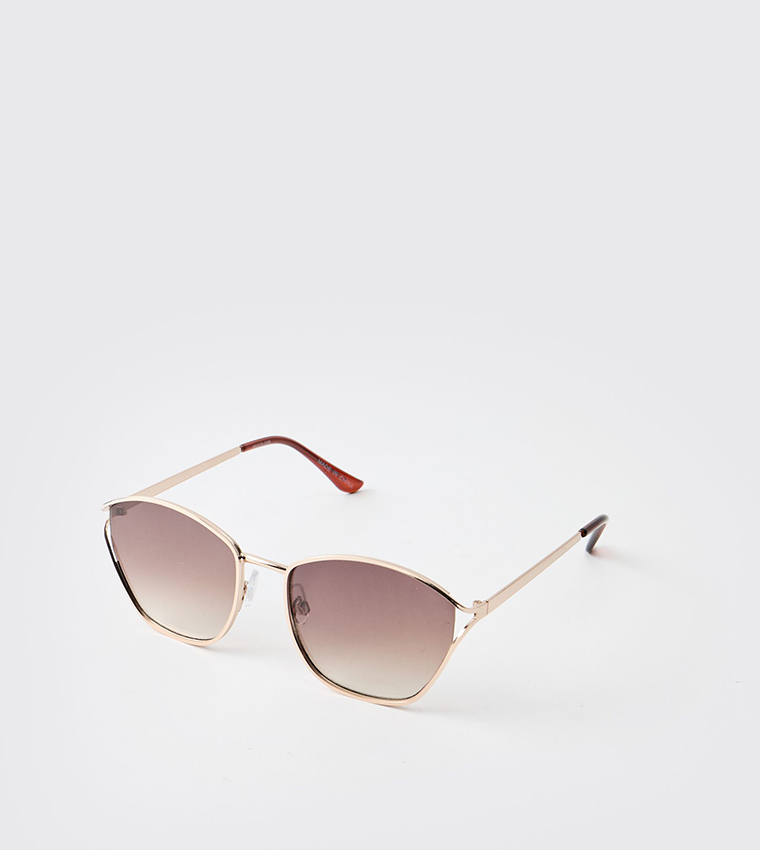 Metal Rim Cat Eye Sunglasses