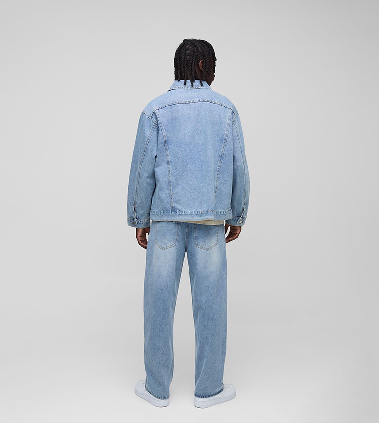 Cross Crochet Appliqued Relaxed Fit Jeans