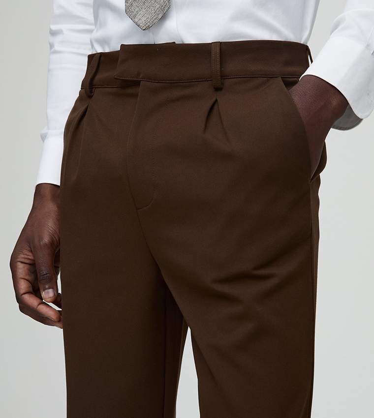 Mid Rise Straight Fit Formal Trousers