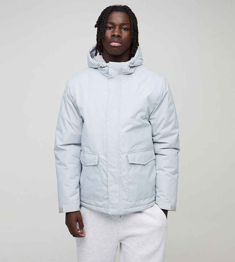 Regular Fit Hooded Parka Jacket