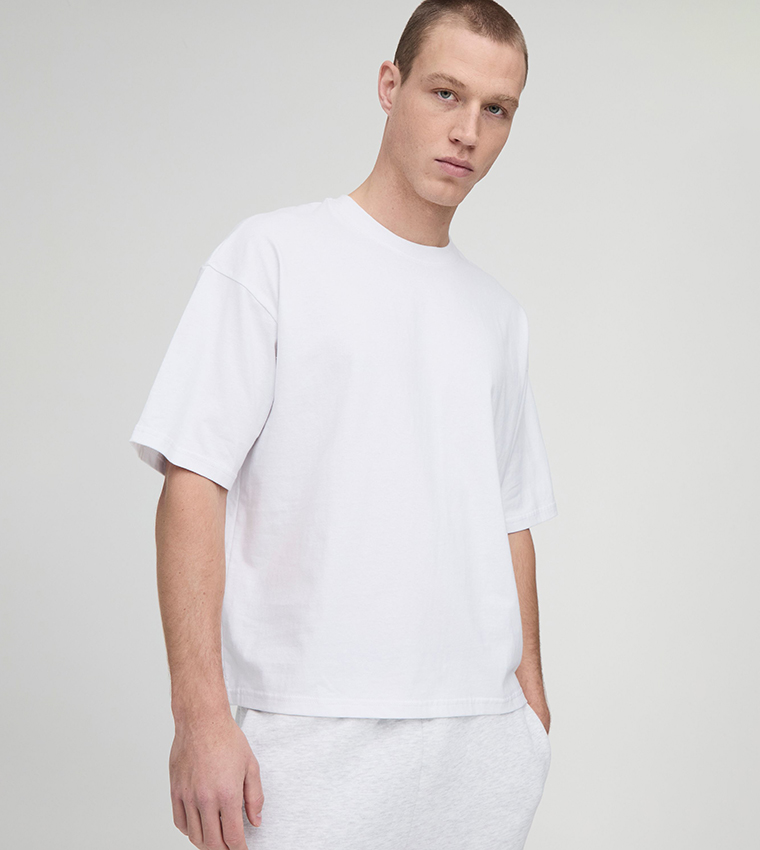 Solid Crew Neck Oversized T-Shirt