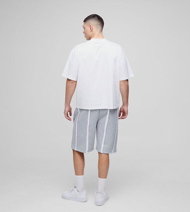 Solid Oversized Extended Neck T-Shirt