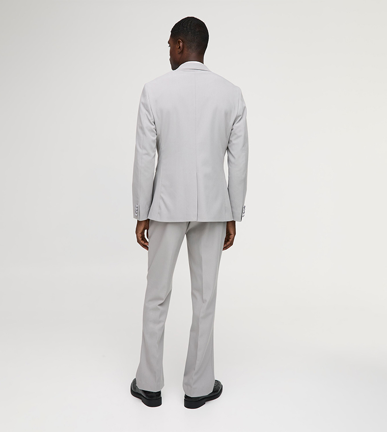Solid Mid Rise Flared Formal Trousers