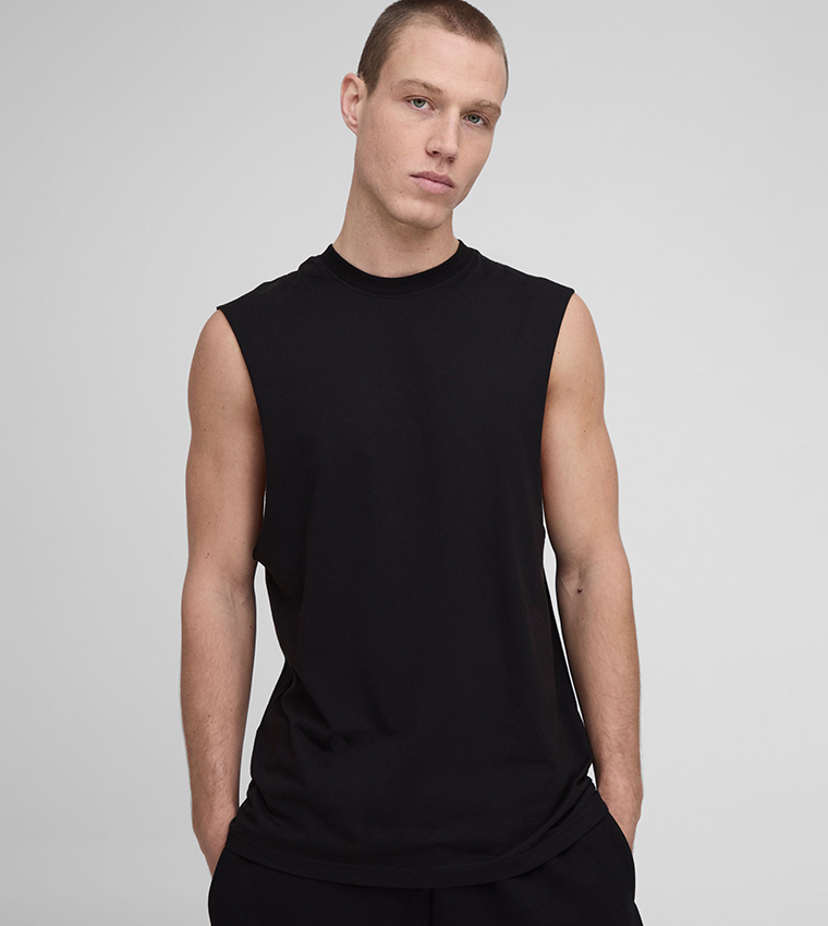 Solid Drop Armhole Tank Top