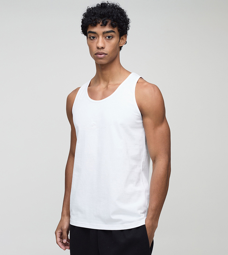 Regular Fit Embroidered Tank Top