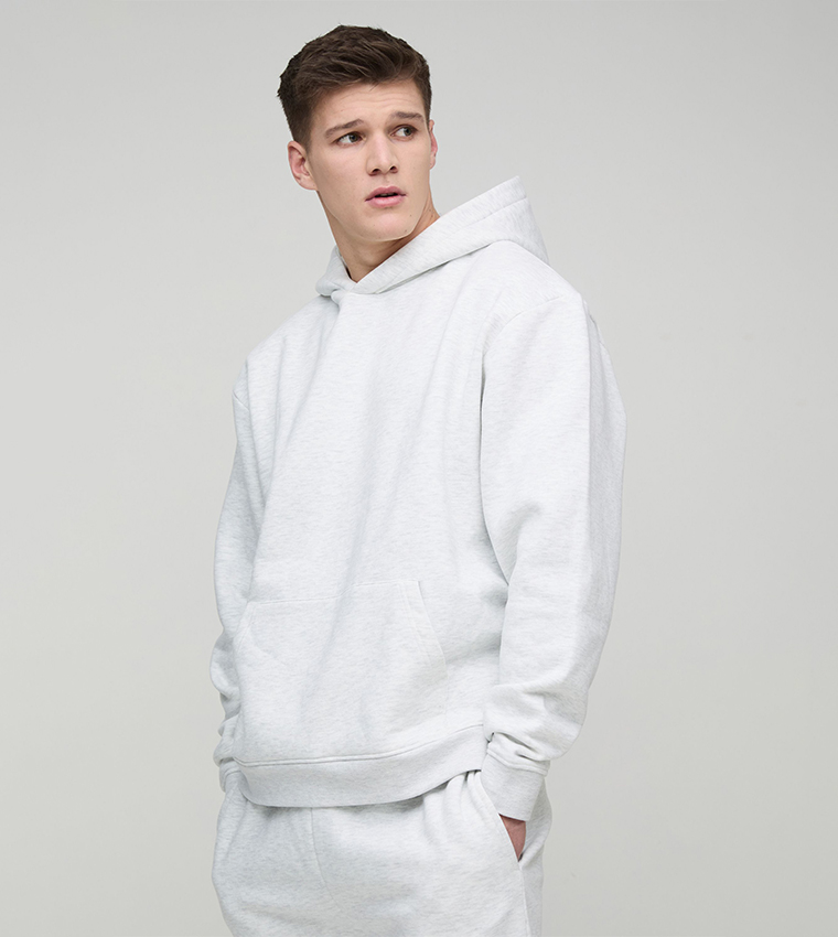 Tall Solid Long Sleeves Oversized Hoodie