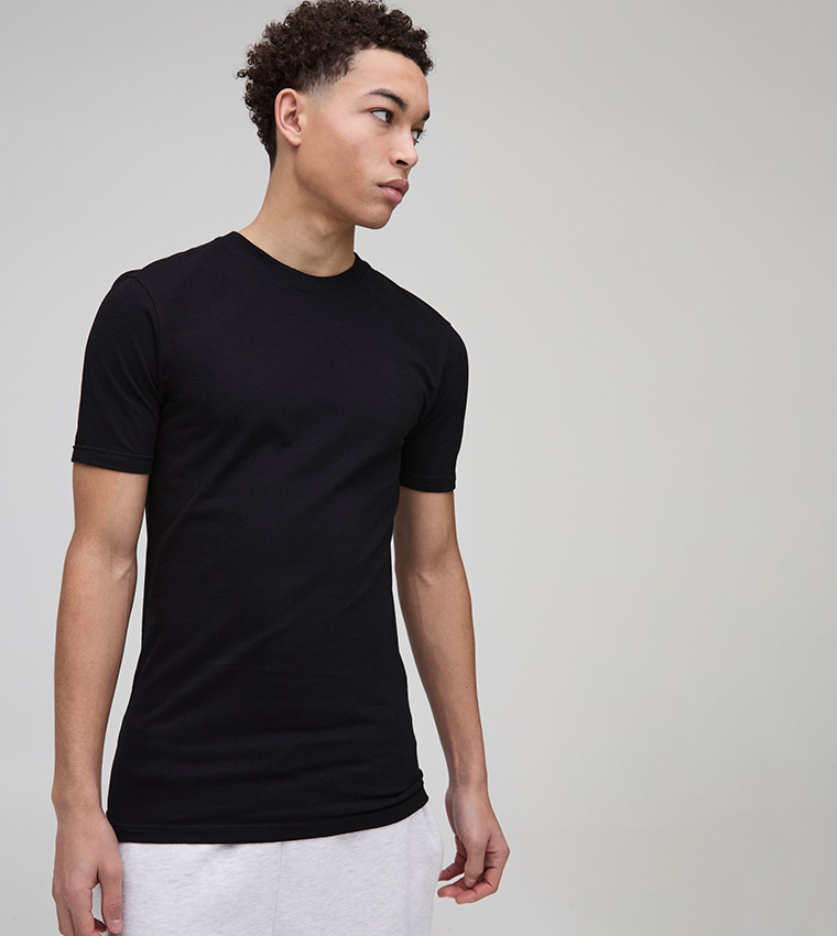 2 Pack Solid Muscle Fit T-Shirts