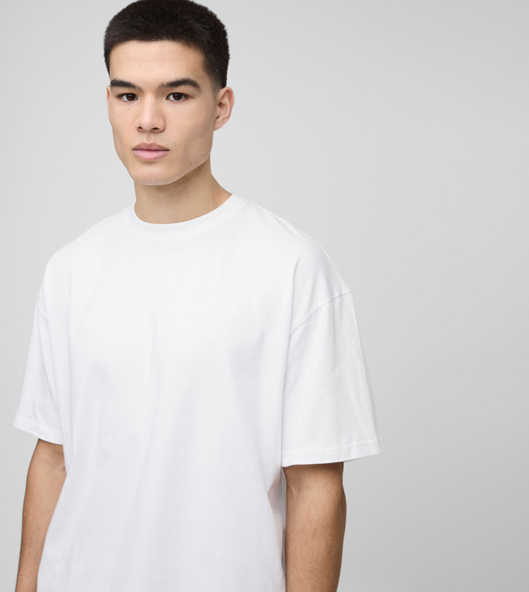 2 Pack Solid Crew Neck Oversized T-Shirts