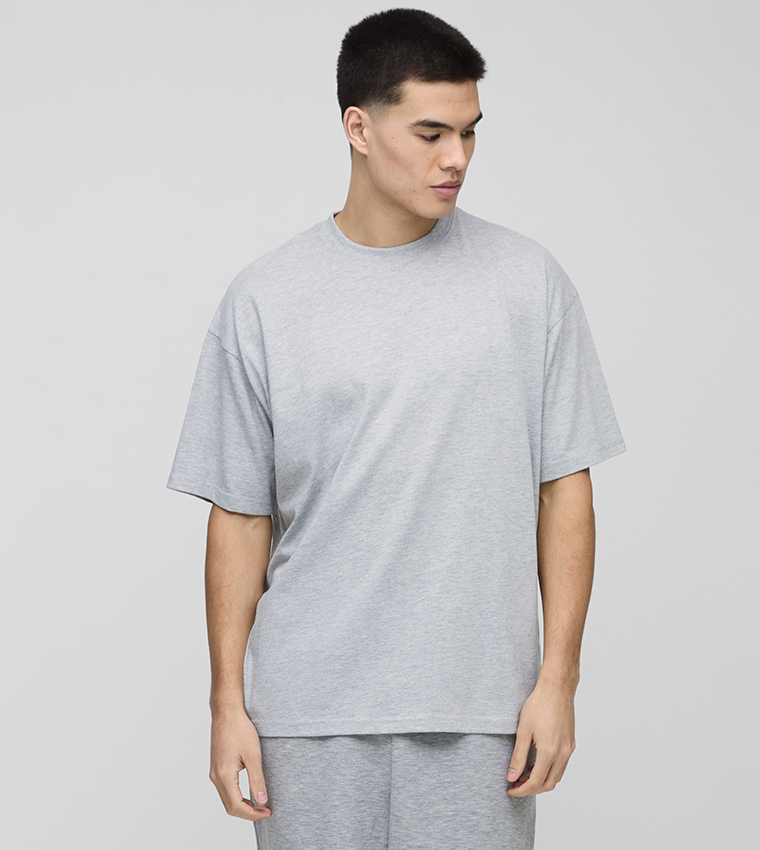 2 Pack Solid Crew Neck Oversized T-Shirts