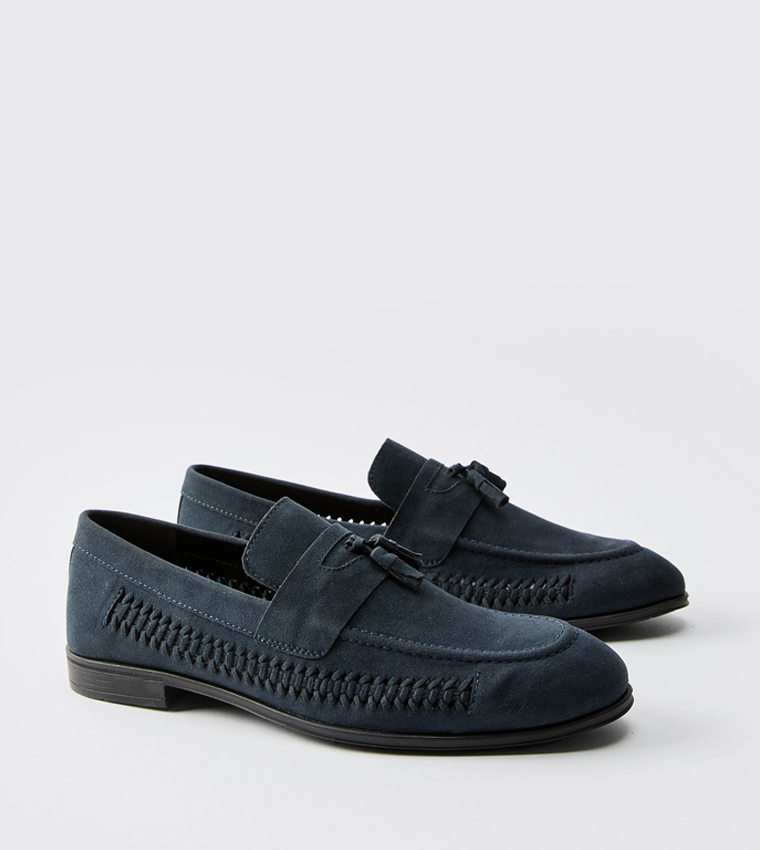 Tassel Weave Slip-On Loafers
